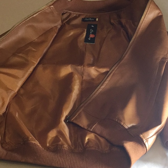 Brown (TAN) leather jacket - Picture 8 of 8